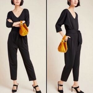 Anthropologie Sutton Ponte Jumpsuit in Black Size Small